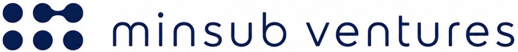 Minsub Ventures horizontal logo with top-linked dots in navy